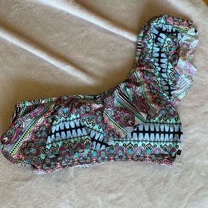 One Shoulder Ruffle Bikini Top